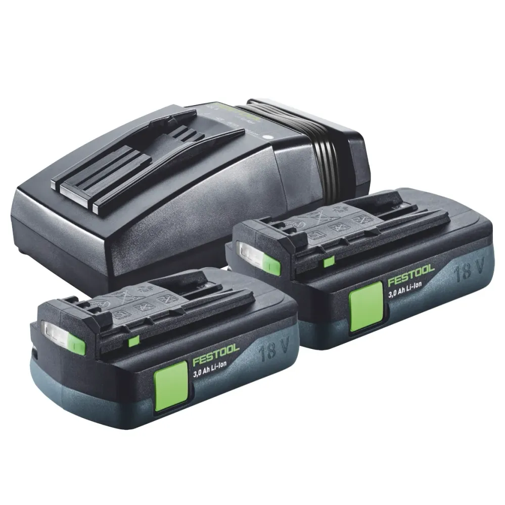 Festool CARVEX PSBC 420-Basic akumulatorowa wyrzynarka wahadłowa 18 V 120 mm bezszczotkowa + 2x akumulator 3,0 Ah + ładowa...