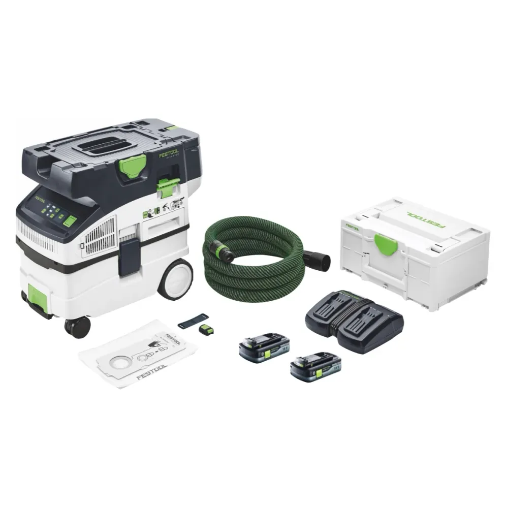 Festool CTLC MIDI akumulatorowy odkurzacz mobilny 36 V ( 2x 18 V ) klasa pyłu L + 2x akumulator 4,0 Ah + ładowarka + systa...