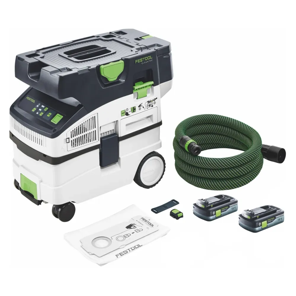 Festool CTMC MIDI akumulatorowy odkurzacz mobilny 36 V ( 2x 18 V ) klasa pyłu M + 2x akumulator 4,0 Ah - bez ładowarki