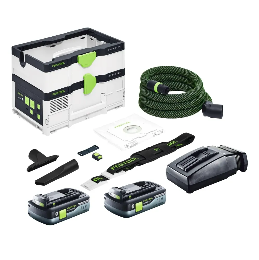 Festool CTMC SYS akumulatorowy odkurzacz mobilny 36 V ( 2x 18 V ) klasa pyłu M + 2x akumulator 4,0 Ah + ładowarka