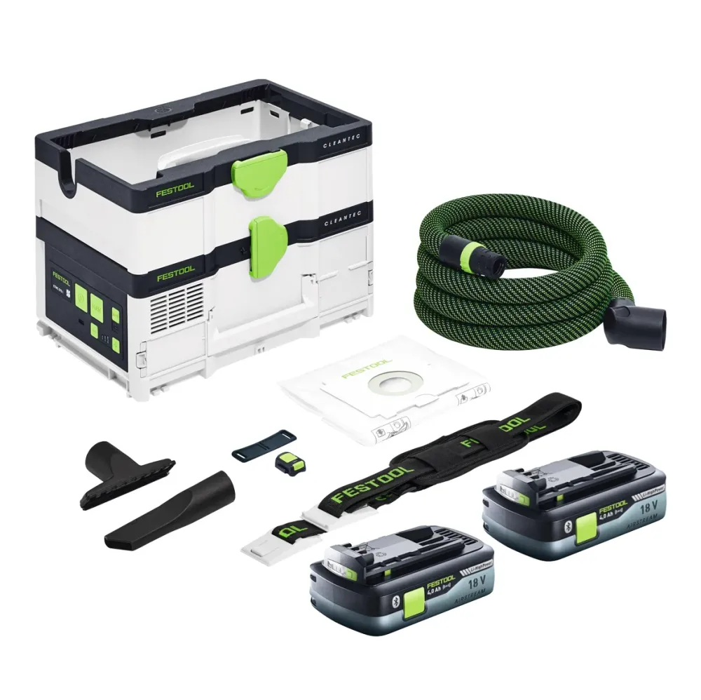 Festool CTMC SYS akumulatorowy odkurzacz mobilny 36 V ( 2x 18 V ) klasa pyłu M + 2x akumulator 4,0 Ah - bez ładowarki