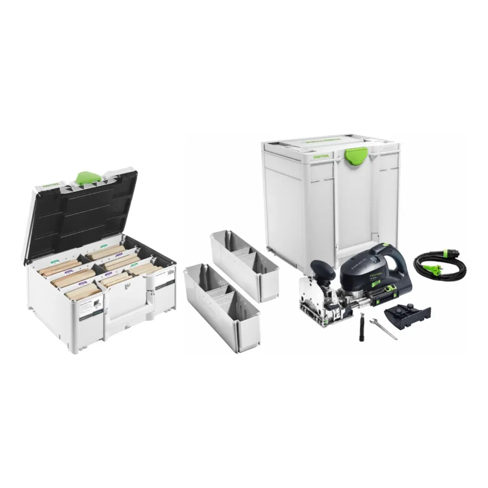 Festool DOMINO XL DF 700 EQ-Plus frez do kołków 720 W ( 576426 ) + zestaw kołków 128 szt. ( 576792 )