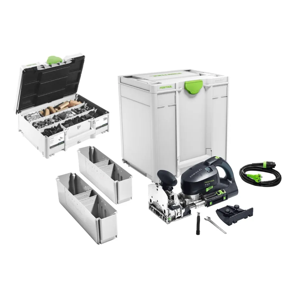 Festool DOMINO XL DF 700 EQ-Plus frezarka do kołków 720 W + Festool SV-SYS D14 seria złączy Domino + Systainer