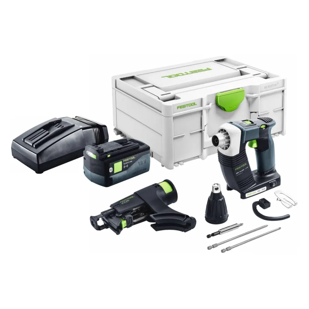 Festool DURADRIVE DWC 18-4500 Podstawowa akumulatorowa wkrętarka budowlana 18 V 14 Nm bezszczotkowa + 1x akumulator 5,0 Ah...