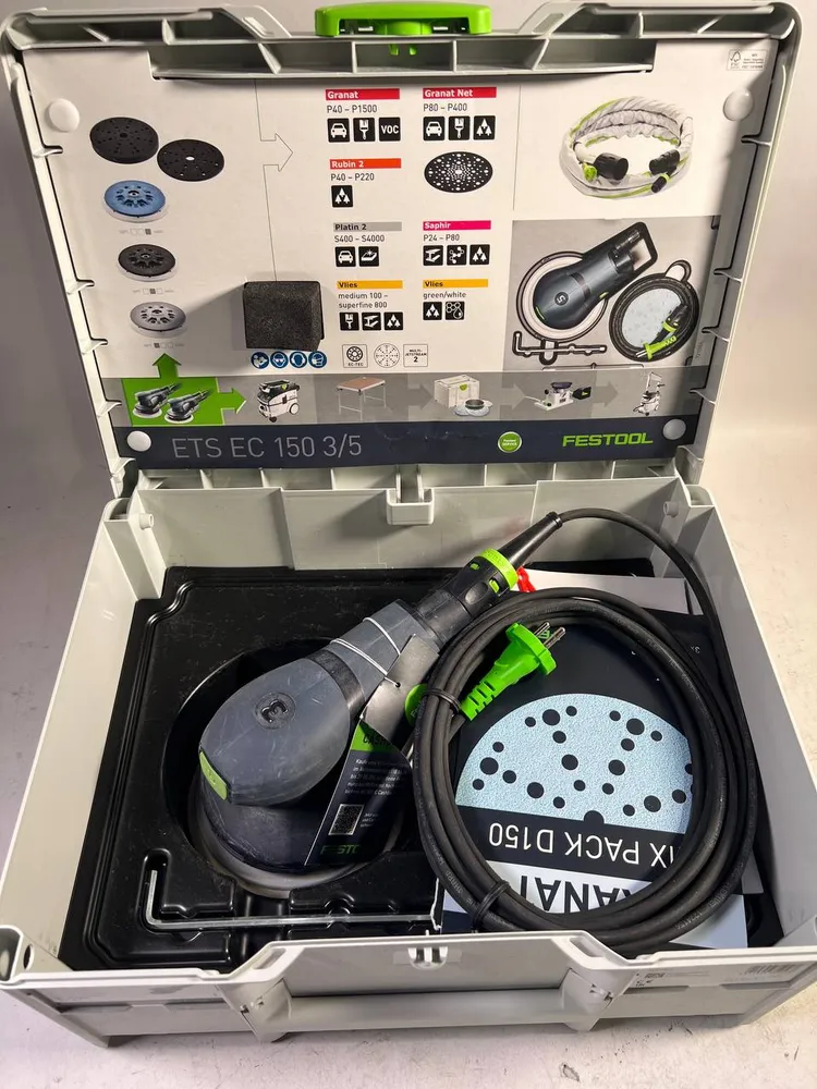 Festool ETS EC 150/5 EQ-Plus 400 W 150 mm bezszczotkowa szlifierka oscylacyjna ( 576329 ) + Systainer