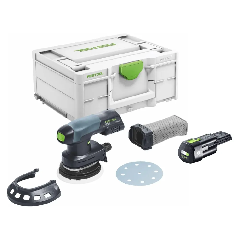 Festool ETSC 125-Basic akumulatorowa szlifierka oscylacyjna bezszczotkowa 18 V 125 mm + 1x akumulator 3,0 Ah + Systainer -...