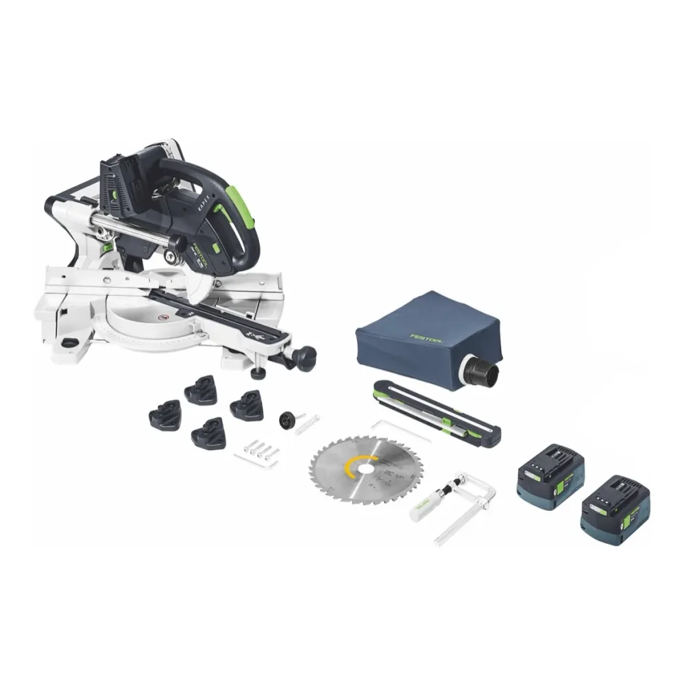 Festool KSC 60 EB-Basic KAPEX akumulatorowa pił poprzeczna 18 V / 36 V 216 mm bezszczotkowa + 2x akumulator 5,0 Ah - bez ł...