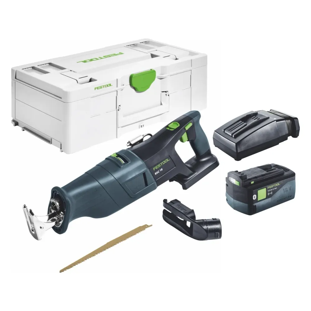 Festool RSC 18 EB-Basic akumulatorowa pilarka szablasta 18 V bezszczotkowa + 1x akumulator 5,0 Ah + ładowarka + Systainer