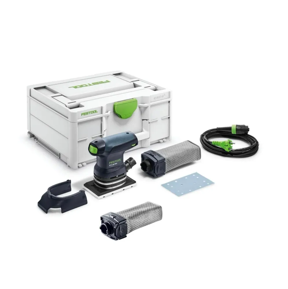 Festool RTS 400 REQ-Plus zsyp 125 W 80 x 130 mm + systainer ( 576057 ) + worek na pył SB-Longlife RTS/DTS/ETS ( 201693 )