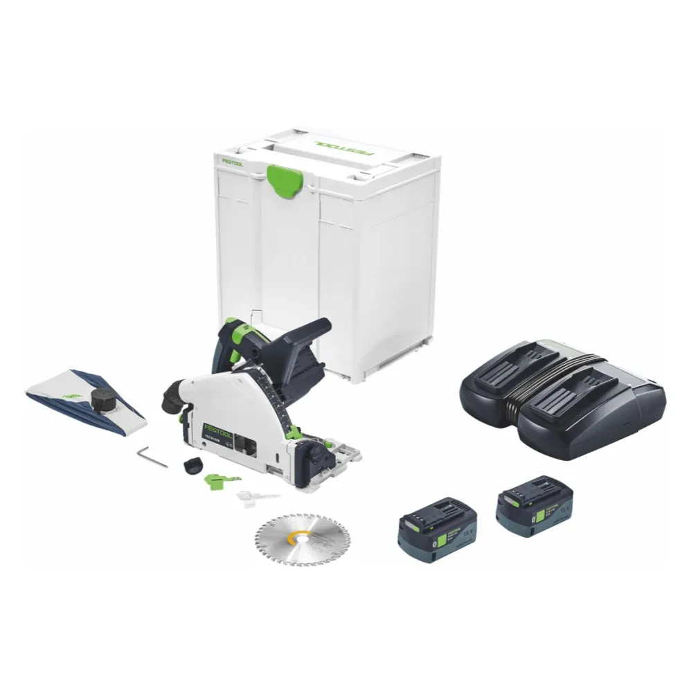 Festool TSC 55 5,0 KEBI-Plus/XL akumulatorowa zagłębiarka 18 V / 36 V ( 2x 18 V ) 160 mm ( 577342 ) bezszczotkowa + 2x aku...