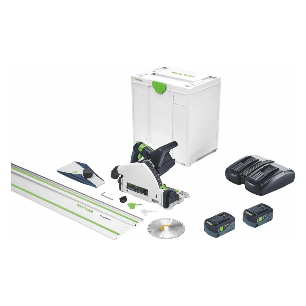Festool TSC 55 5,0 KEBI-Plus/XL-FS akumulatorowa zagłębiarka 18 V / 36 V ( 2x 18 V ) 160 mm ( 577391 ) bezszczotkowa + 2x...