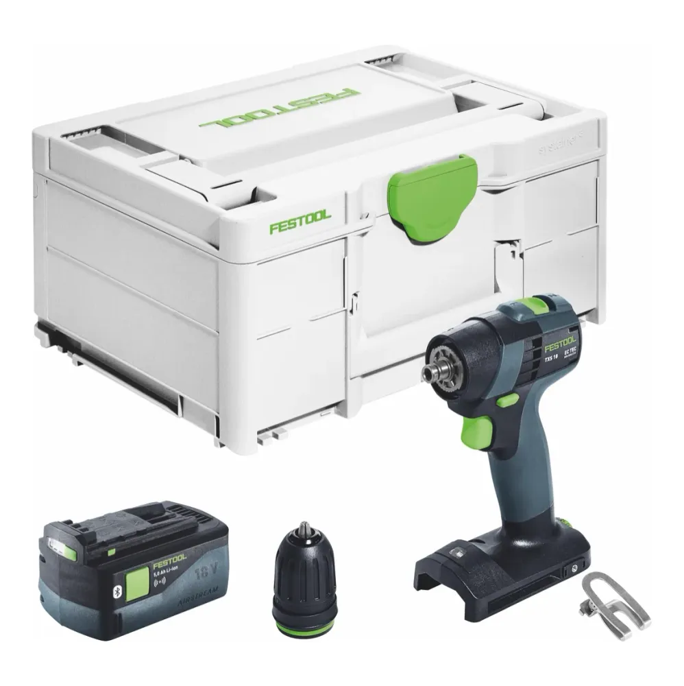 Festool TXS 18-Basic akumulatorowa wiertarko-wkrętarka 18 V 40 Nm bezszczotkowa + 1x akumulator 5,0 Ah + Systainer - bez ł...