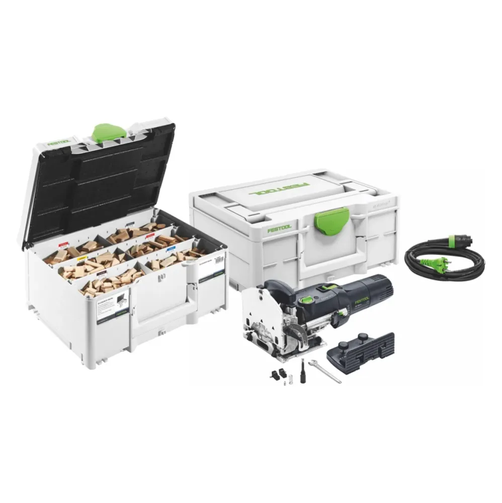 Frez do kołków Festool DF 500 Q-Plus 420 W 4 - 10 mm + 1060 szt. kołków bukowych DOMINO + Systainer
