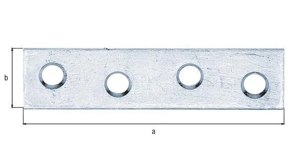 GAH Złącze płaskie Alberts ( 8002364372 ) Długość 60 mm Szerokość 14 mm Grubość 1,75 mm Liczba otworów 4