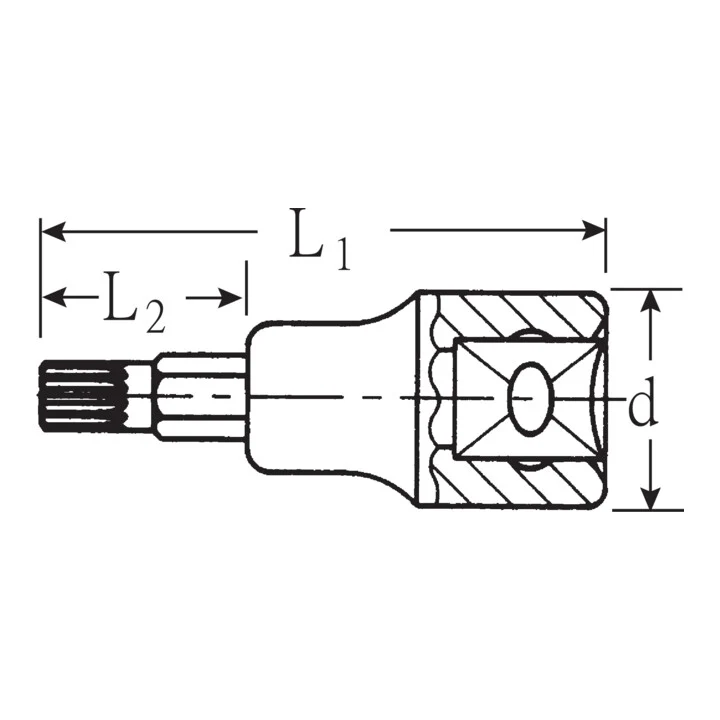 Gniazdo STAHLWILLE 54 X 1/2 ″ wewnętrzne wielopunktowe ( 4000826414 )