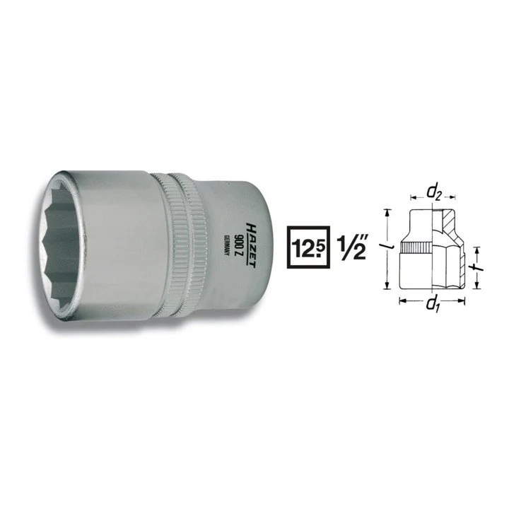 Gniazdo HAZET 900Z 1/2 ″ 12-kątne ( 8000466668 )