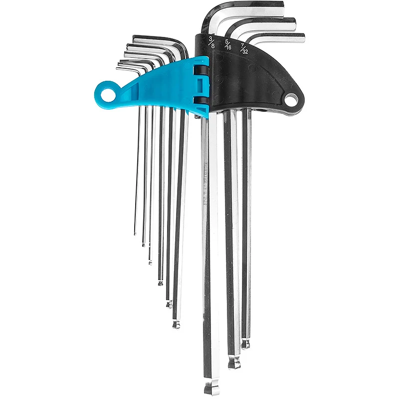 Klucze mbusy HEX calowe 1/16" - 3/8", długie, 9 el. | C6617