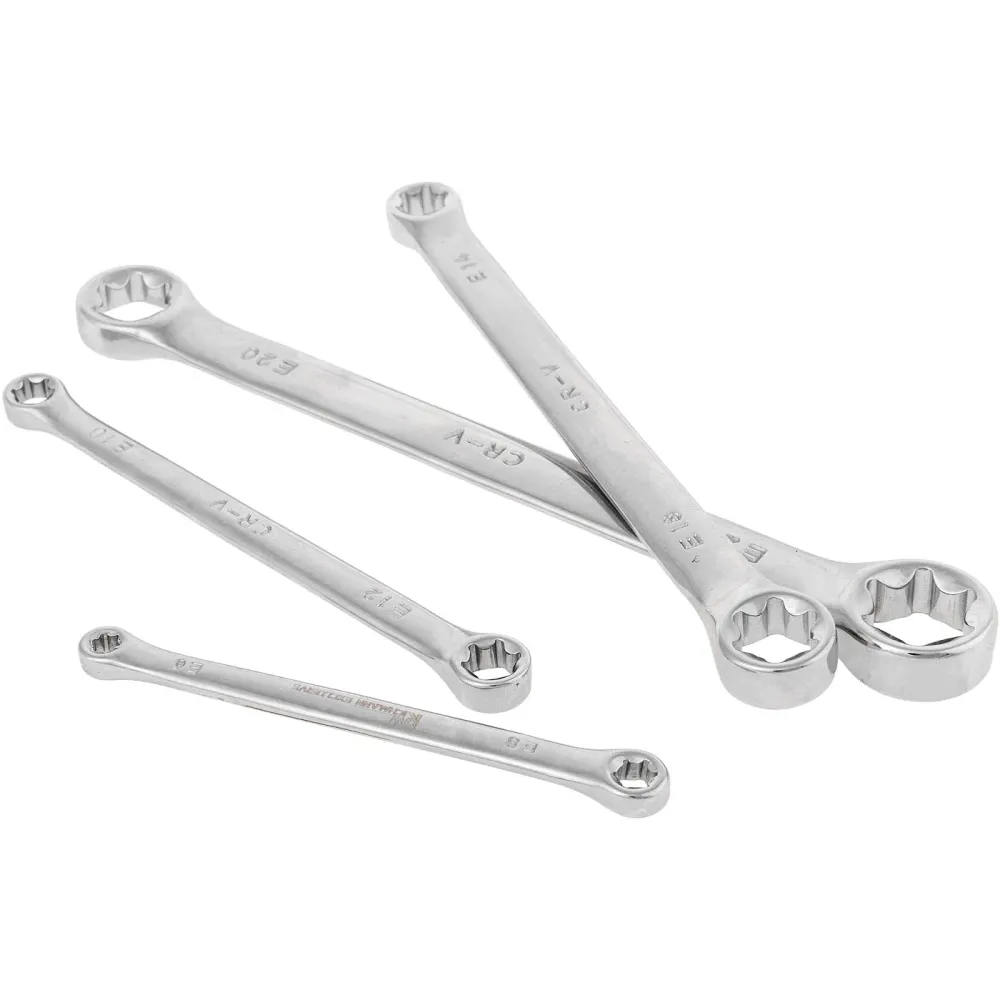 Klucze oczkowe torx, polerowane, e6-e24, zestaw 4 el. | C6104