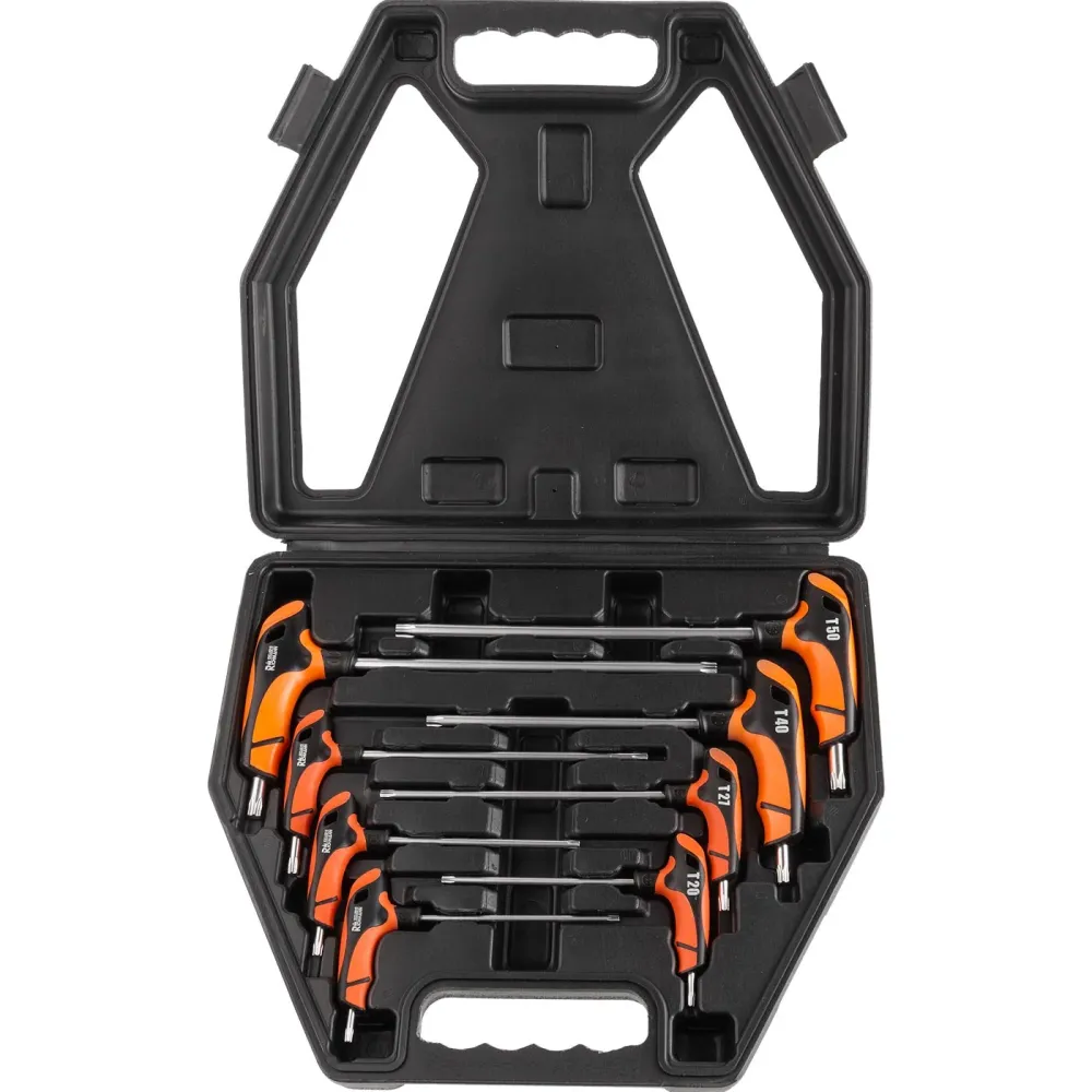 Klucze torx uchwyt "T" t15-t50 mm zestaw 8 el. | C6606