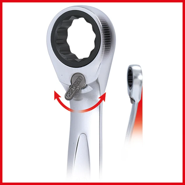 KS TOOLS 11mm + 1/4" Durchgangs-Umschaltknarre ( 918.3072 )