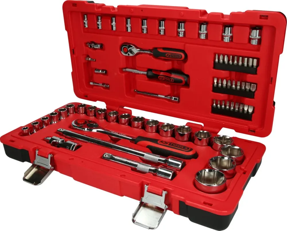 KS TOOLS 1/4"+1/2" CHROMEplus Steckschlüssel-Satz, 68-tlg ( 958.0668 )