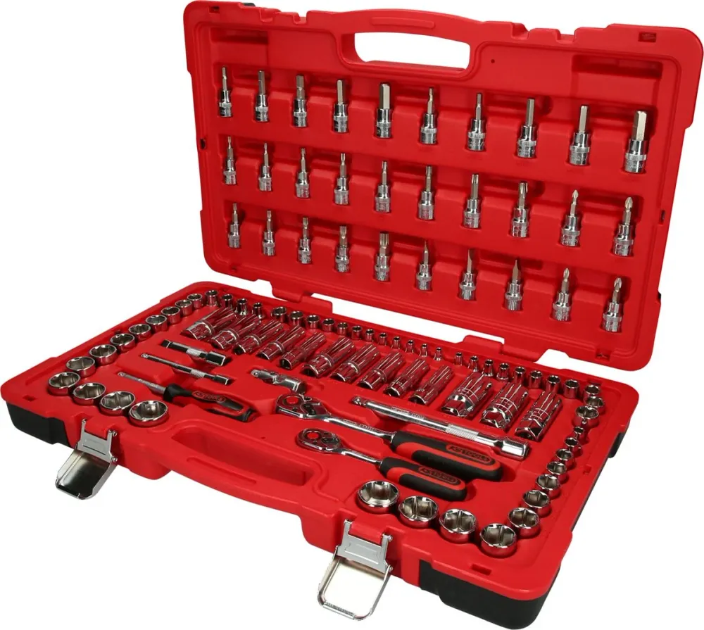 KS TOOLS 1/4"+3/8" CHROMEplus Steckschlüssel-Satz, 100-tlg ( 958.0699 )