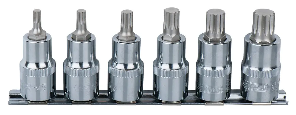 KS TOOLS 1/4"CHROMEplus Bit-Stecknuss-Satz XZN, 6-tlg ( 918.0645 )