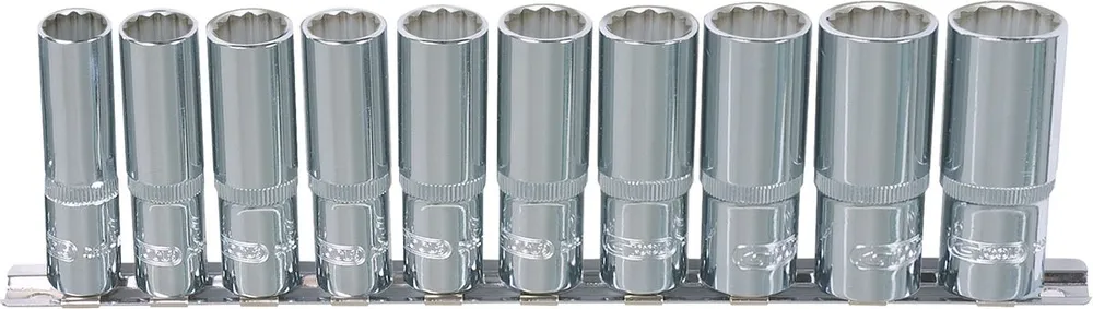 KS TOOLS 1/4" CHROMEplus 12-kant-Stecknuss-Satz, lang, 10-tlg 4-13mm ( 918.0630 )