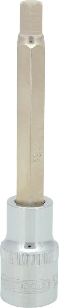 KS TOOLS 1/2" CHROMEplus Bit-Stecknuss Innensechskant, lang, 8mm ( 918.1658 )