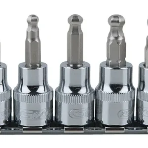 KS TOOLS 3/8" CHROMEplus Bit-Stecknuss-Satz Innen6kant, Kugelkopf, 7-tlg3-10mm ( 918.3772 )