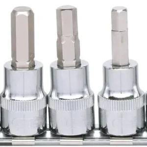 KS TOOLS 3/8" CHROMEplus Bit-Stecknuss-Satz Innensechskant, 7-tlg 4-12mm ( 918.3921 )