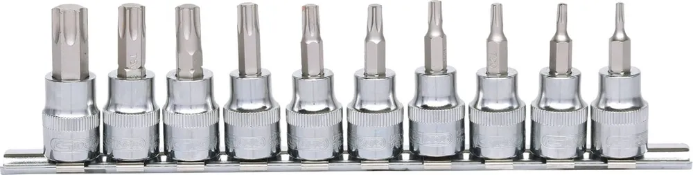 KS TOOLS 3/8" CHROMEplus Bit-Stecknuss-Satz Torx, 10-tlg T10-T55 ( 918.3939 )