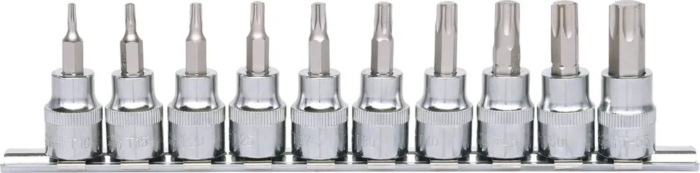 KS TOOLS 3/8" CHROMEplus Bit-Stecknuss-Satz Torx, 10-tlg T10-T55 ( 918.3939 )
