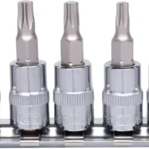 KS TOOLS 1/4" CHROMEplus Bit-Stecknuss-Satz Torx, 7-tlg, T10-T40 ( 918.1558 )