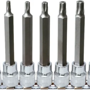 KS TOOLS 3/8" CHROMEplus Bit-Stecknuss-Satz Torx, Bohrung, lang, 9-tlgTB20-TB60 ( 918.3969 )