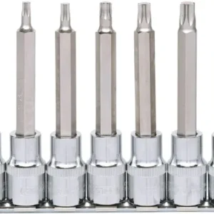 KS TOOLS 1/2" CHROMEplus Bit-Stecknuss-Satz Torx, lang, 9-tlg T20-T60 ( 918.1317 )