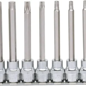 KS TOOLS 3/8" CHROMEplus Bit-Stecknuss-Satz Torx, lang, 9-tlg T20-T60 ( 918.1550 )