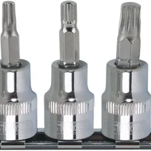 KS TOOLS 3/8" CHROMEplus Bit-Stecknuss-Satz XZN, 5-tlg M4-M10 ( 918.3773 )