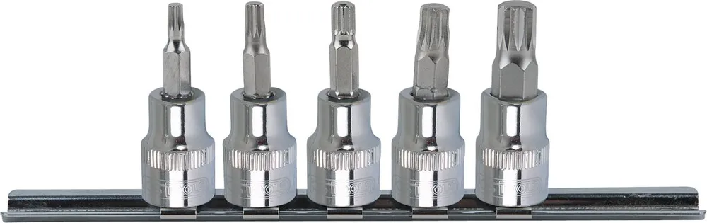 KS TOOLS 3/8" CHROMEplus Bit-Stecknuss-Satz XZN, 5-tlg M4-M10 ( 918.3773 )