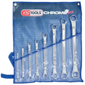 KS TOOLS CHROMEplus Doppel-Ringschlüssel-Satz, gekröpft, 8-tlg ( 518.3100 )