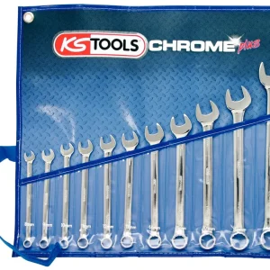 KS TOOLS CHROMEplus Ringmaulschlüssel-Satz, abgewinkelt, 11-tlg ( 518.0641 )