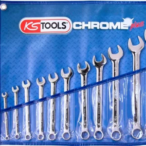 KS TOOLS CHROMEplus Ringmaulschlüssel-Satz, abgewinkelt, 11-tlg Zoll ( 518.3000 )