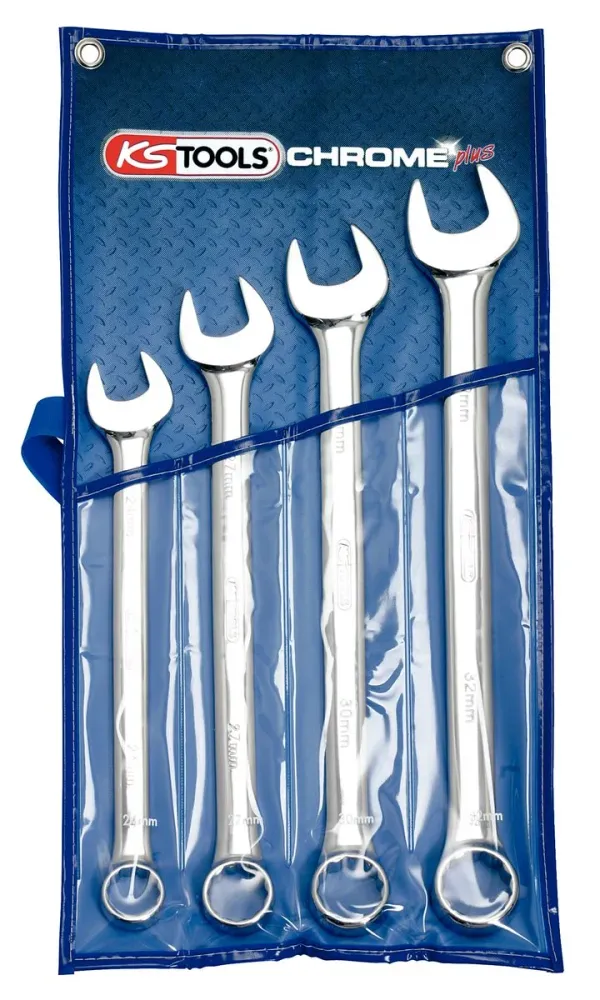 KS TOOLS CHROMEplus Ringmaulschlüssel-Satz, abgewinkelt, 4-tlg ( 518.0644 )