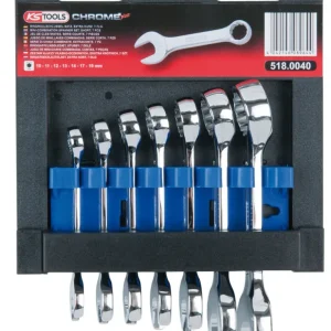 KS TOOLS CHROMEplus Ringmaulschlüssel-Satz, kurz, 7-tlg ( 518.0040 )