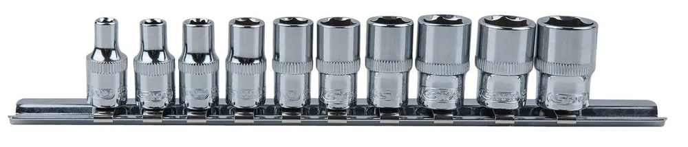 KS TOOLS 1/4" CHROMEplus Sechskant-Stecknuss-Satz, 10-tlg 4-13mm ( 918.0620 )