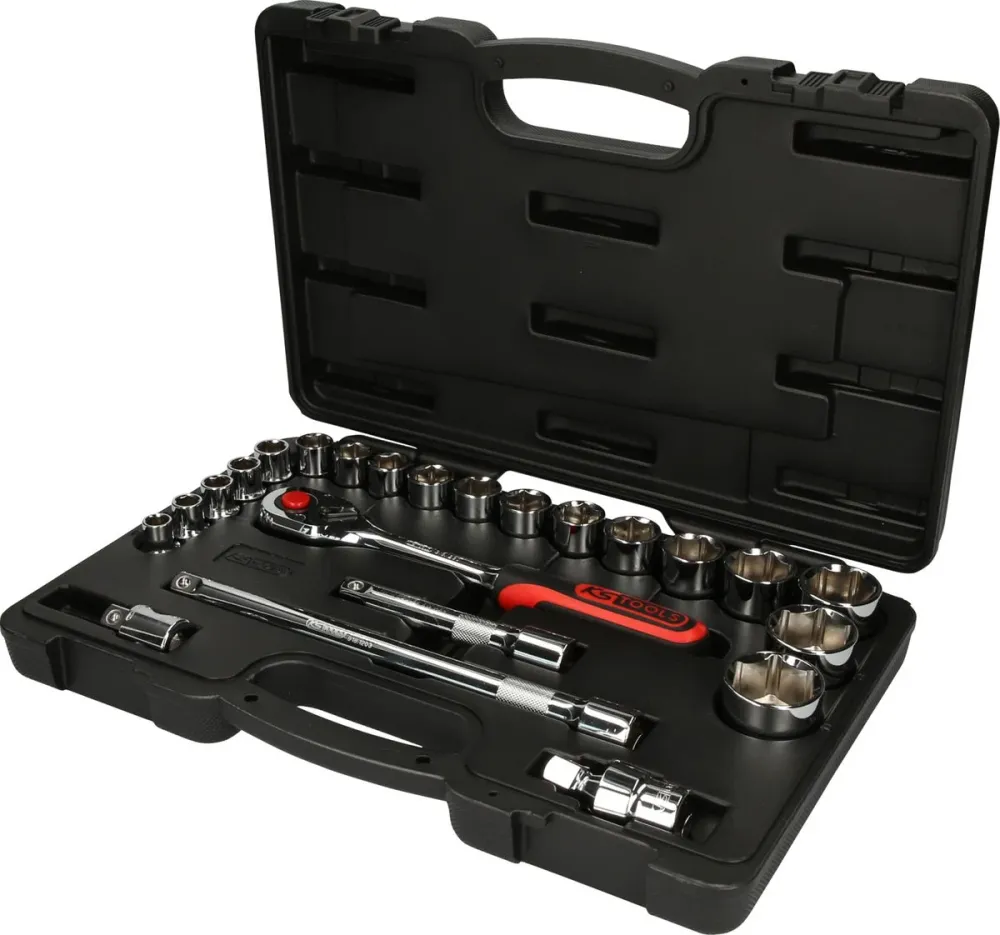 KS TOOLS 1/2" CHROMEplus Steckschlüssel-Satz, 23-tlg ( 918.0623 )