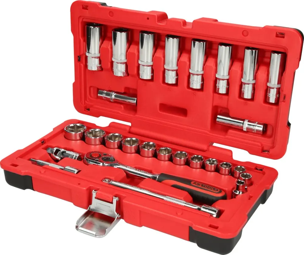 KS TOOLS 3/8" CHROMEplus Steckschlüssel-Satz, 27-tlg ( 958.0627 )
