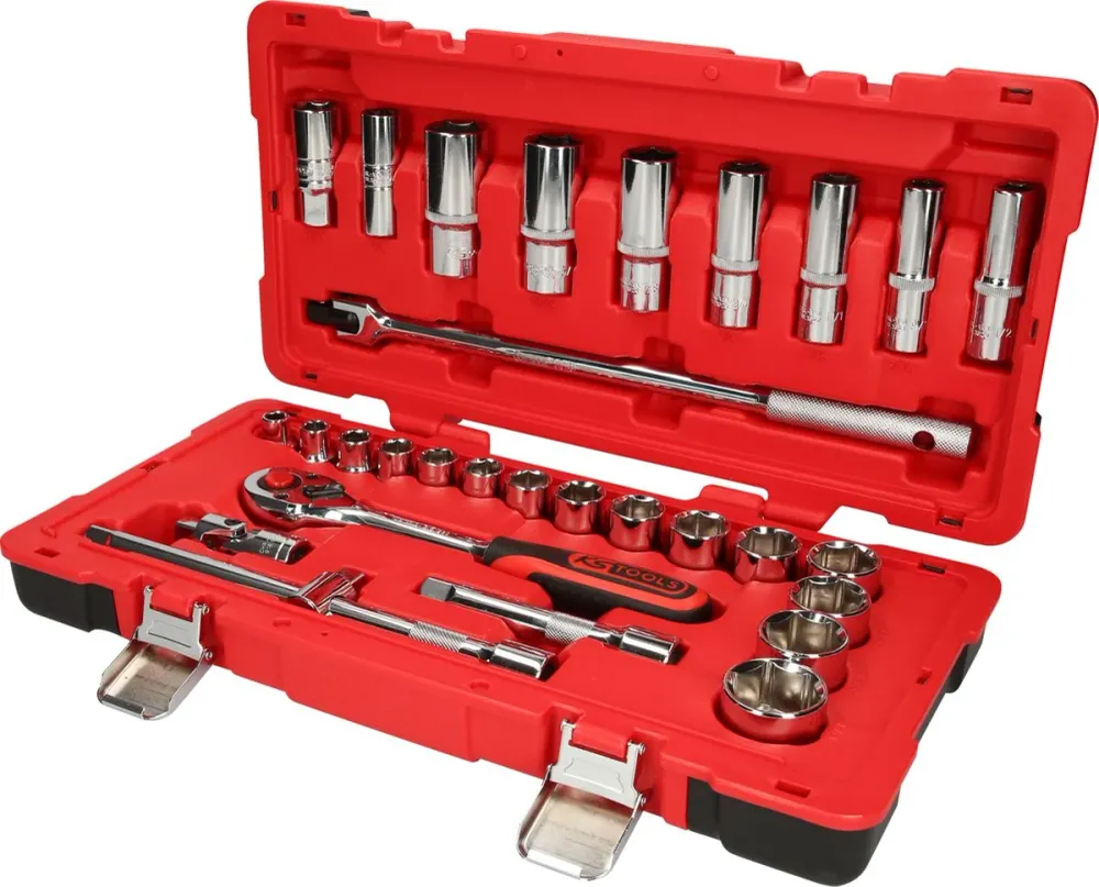 KS TOOLS 1/2" CHROMEplus Steckschlüssel-Satz, 30-tlg ( 958.0630 )