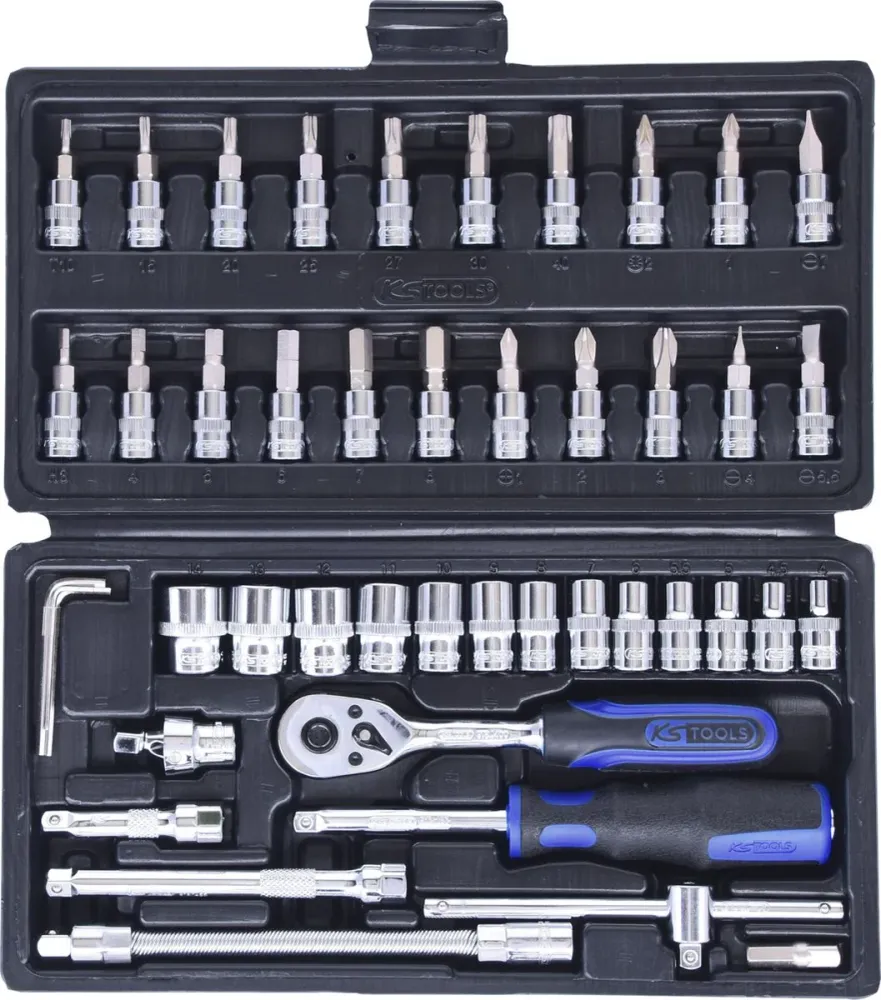 KS TOOLS 1/4" CHROMEplus Steckschlüssel-Satz, 46-tlg ( 918.0646 )