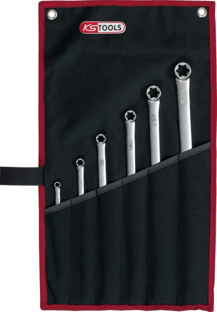 KS TOOLS CHROMEplus Torx-E-Doppel-Ringschlüssel, 6-tlgXL ( 518.0930 )